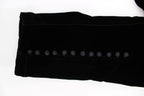 Ermanno Scervino Black Viscose Blend Velvet Slim Fit Pants