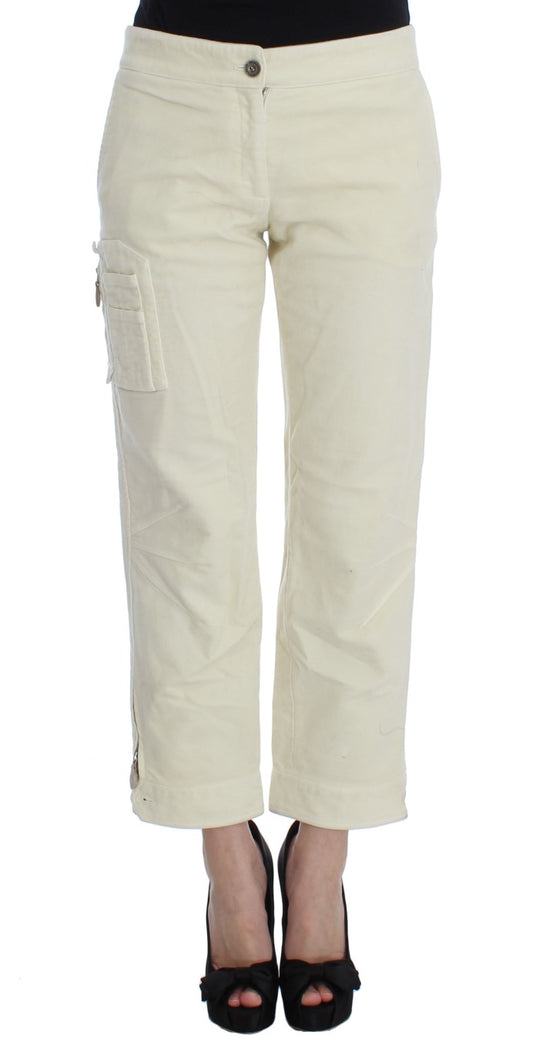 Ermanno Scervino Beige Cotton Capri Cropped Cargo Pants Ermanno Scervino