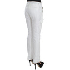 Ermanno Scervino White Nylon Padded Slim Fit Cargo Pants