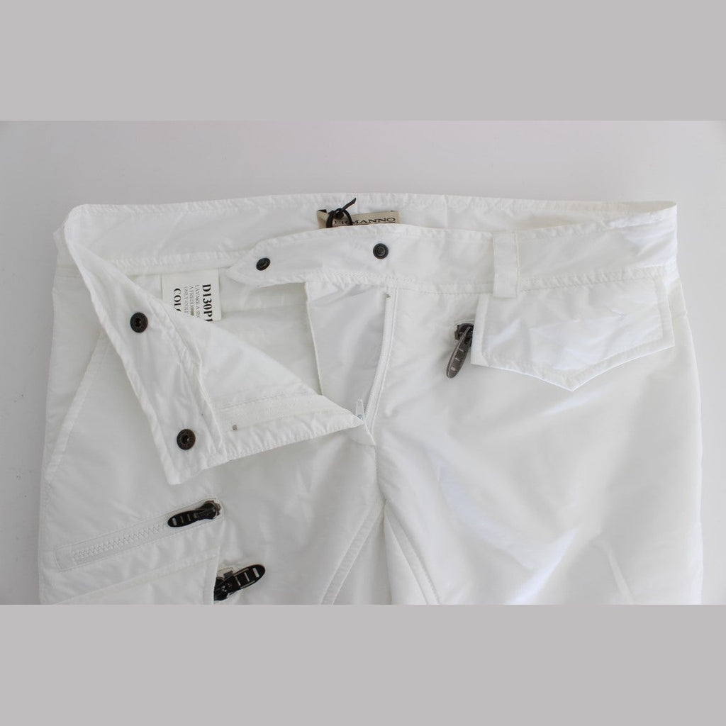 Ermanno Scervino White Nylon Padded Slim Fit Cargo Pants