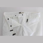 Ermanno Scervino White Nylon Padded Slim Fit Cargo Pants