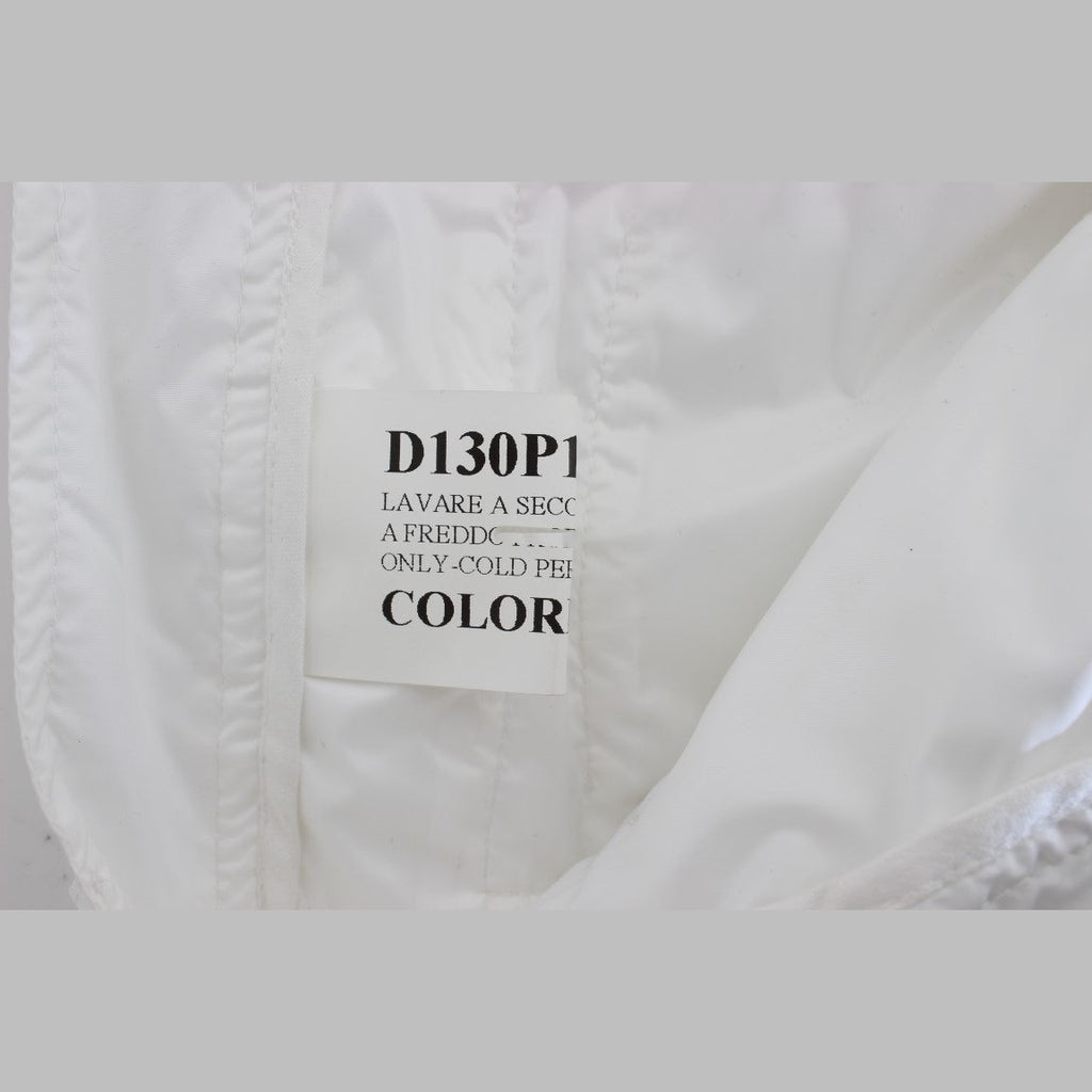 Ermanno Scervino White Nylon Padded Slim Fit Cargo Pants