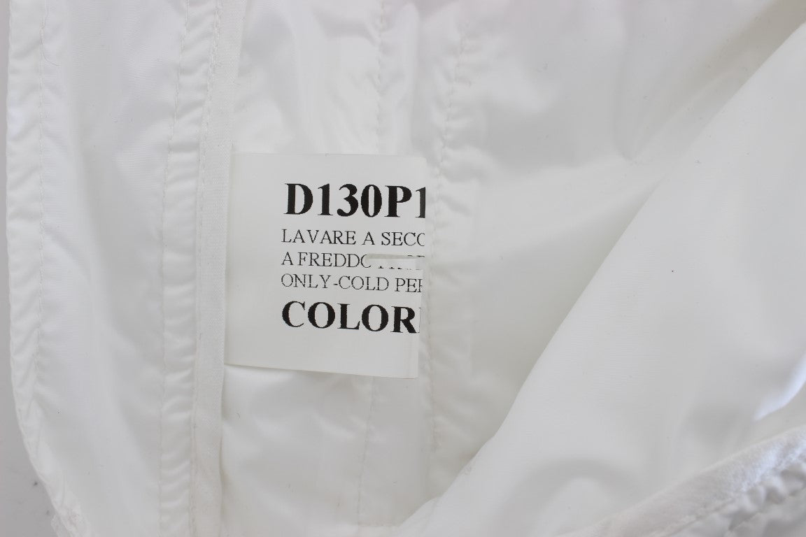 Ermanno Scervino White Nylon Padded Slim Fit Cargo Pants Ermanno Scervino