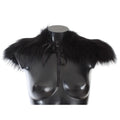 Dolce & Gabbana black fox fur collar scarf with luxurious soft fur and stylish design, perfect for elegant winter wear.