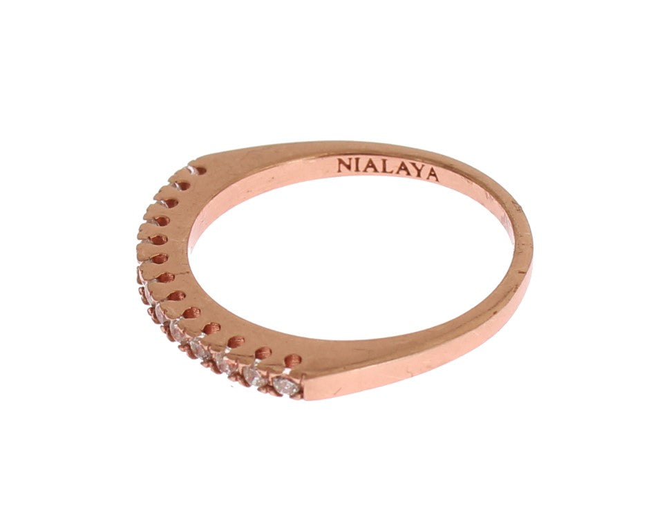 Nialaya Red Gold 925 Silver Ring Nialaya