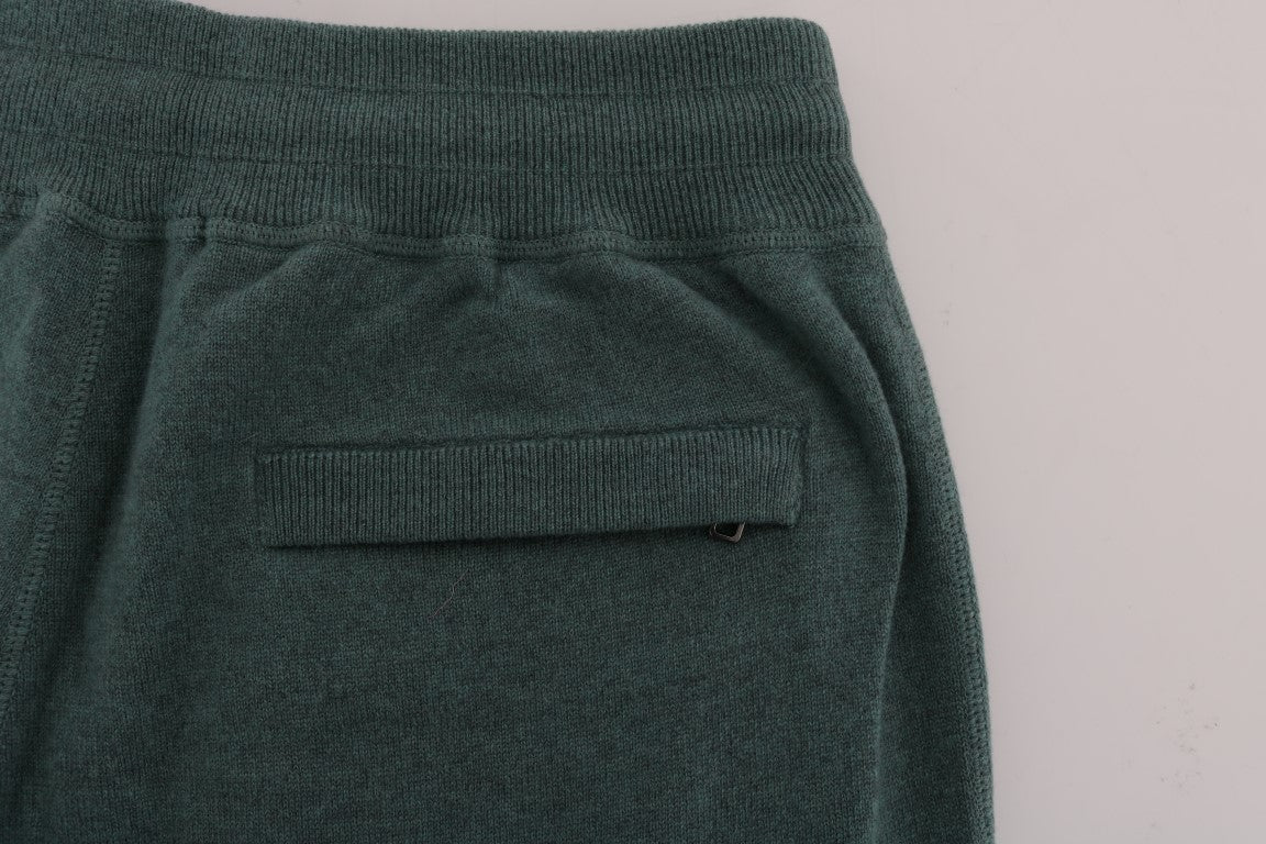 Dolce & Gabbana Green Cashmere Training Pants Dolce & Gabbana