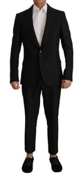 Dolce & Gabbana Black Polyester Formal 2 Piece MARTINI Suit - Eljoys Fashion 