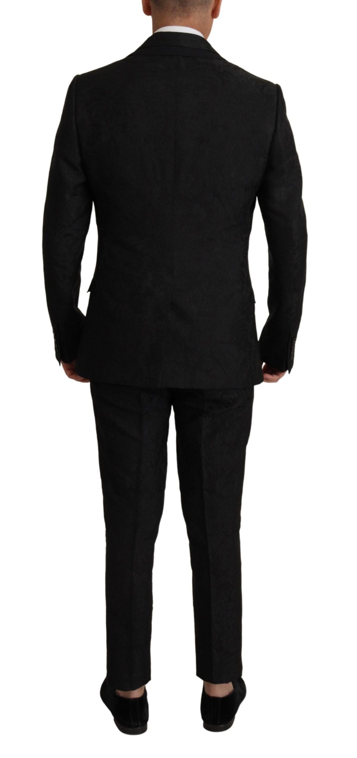 Dolce & Gabbana Black Polyester Formal 2 Piece MARTINI Suit Dolce & Gabbana