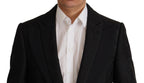 Dolce & Gabbana Black Polyester Formal 2 Piece MARTINI Suit - Eljoys Fashion 
