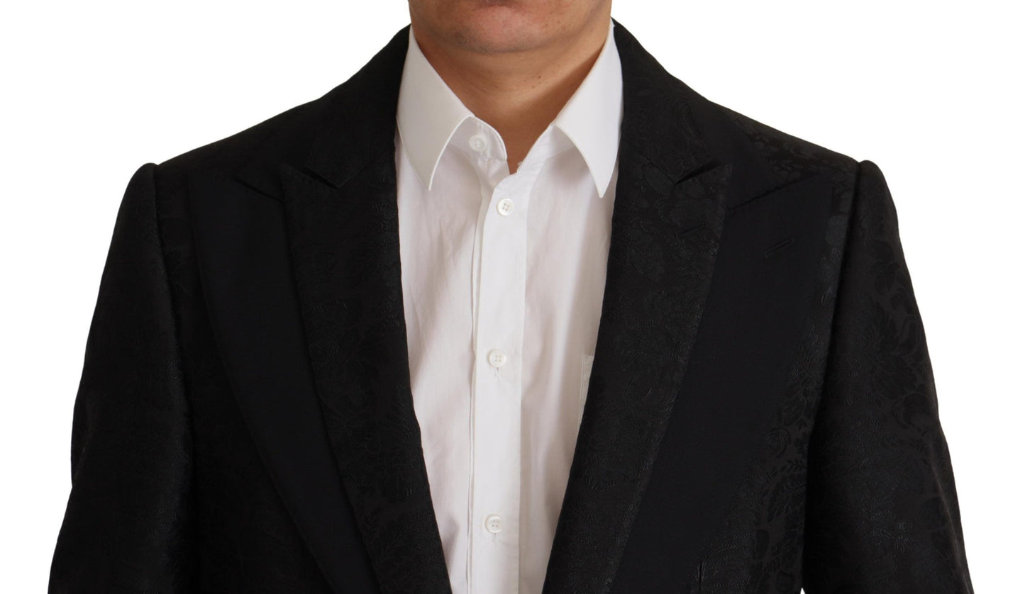 Dolce & Gabbana Black Polyester Formal 2 Piece MARTINI Suit Dolce & Gabbana