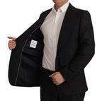 Dolce & Gabbana Black Polyester Formal 2 Piece MARTINI Suit - Eljoys Fashion 