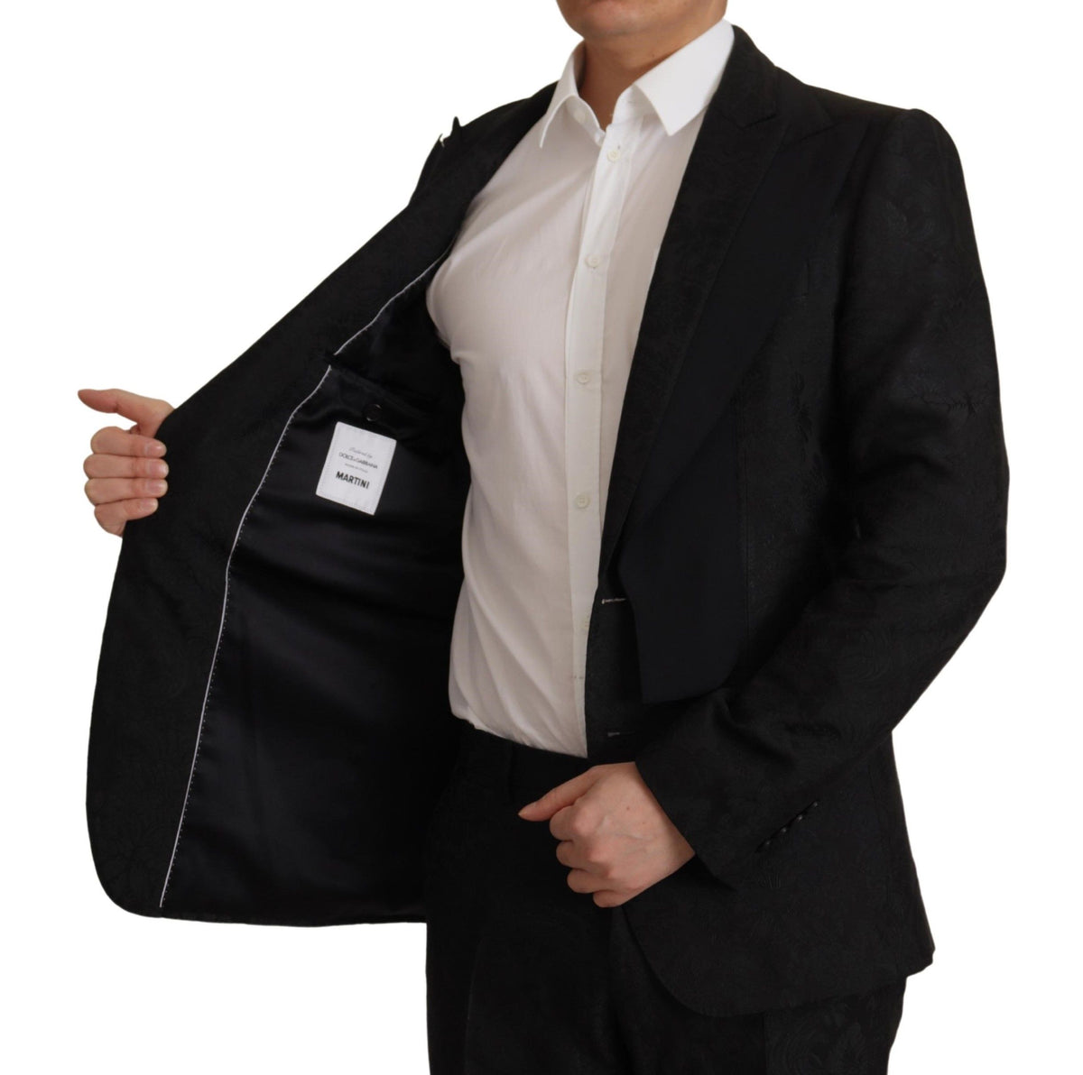 Dolce & Gabbana Black Polyester Formal 2 Piece MARTINI Suit - Eljoys Fashion 
