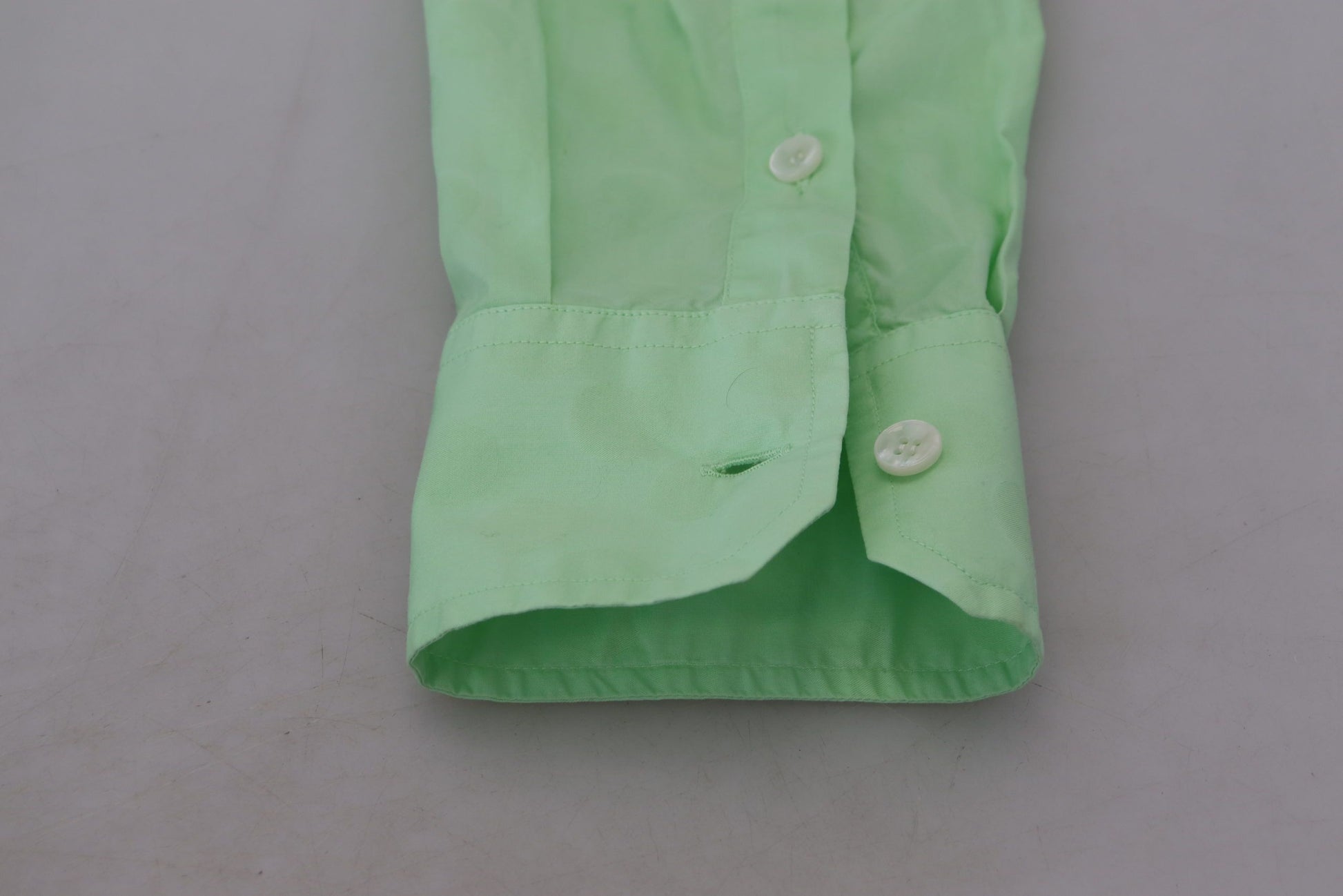 Dolce & Gabbana Mint Green Long Sleeves Button Down Shirt Dolce & Gabbana
