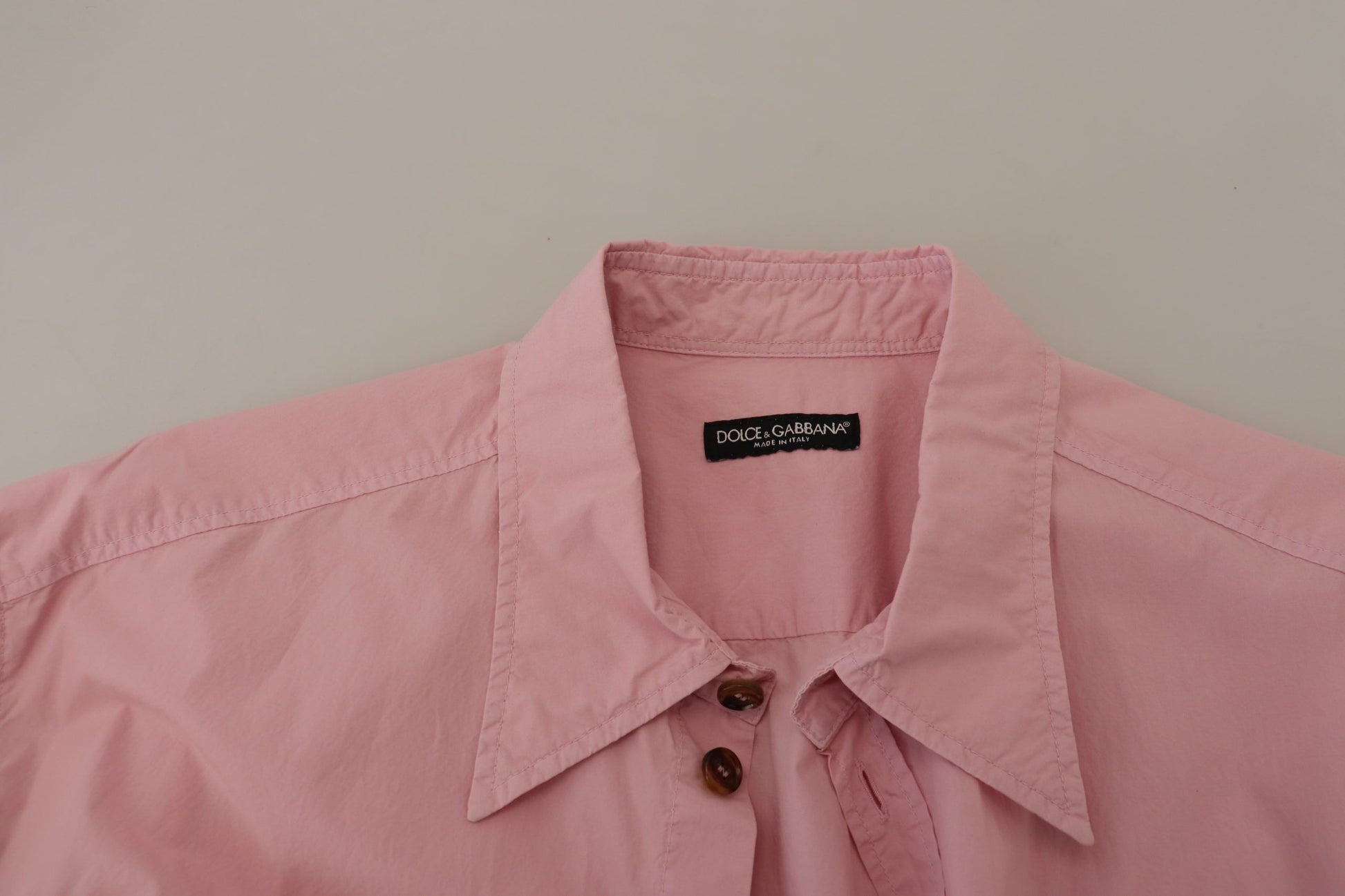 Dolce & Gabbana Pink Casual Button Down Long Sleeves Shirt Dolce & Gabbana