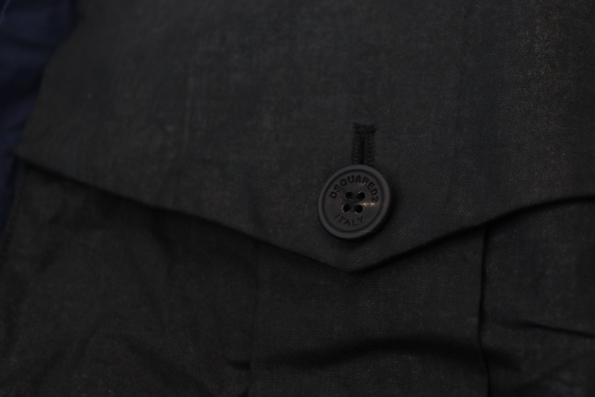 Dsquared² Dark Blue Cotton Collared Long Sleeves Casual Shirt Dsquared²