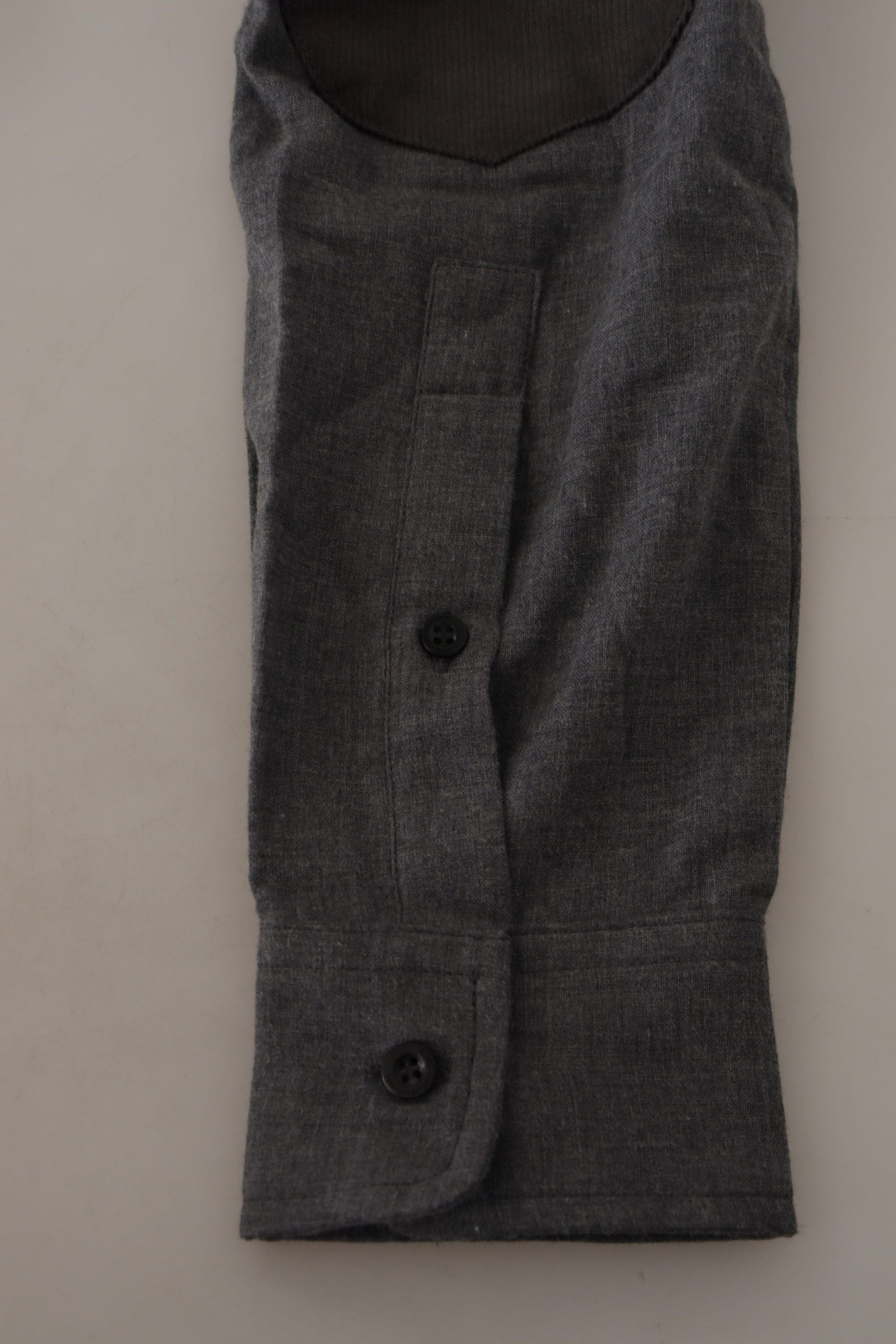 Costume National Dark Gray Cotton Casual Mens Shirt Costume National