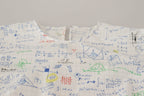 Dolce & Gabbana White Cotton Algebra Print Short Sleeves Top