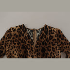 Dolce & Gabbana Brown Leopard Wrap A-line Maxi Viscose Dress