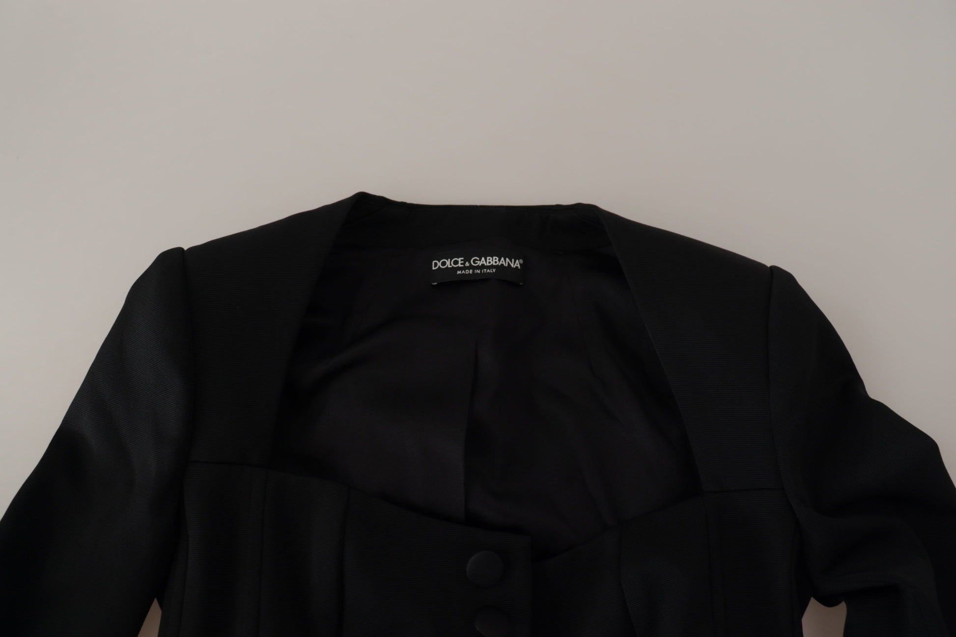 Dolce & Gabbana Black Slim Fit Long Sleeves Snap Jacket Dolce & Gabbana