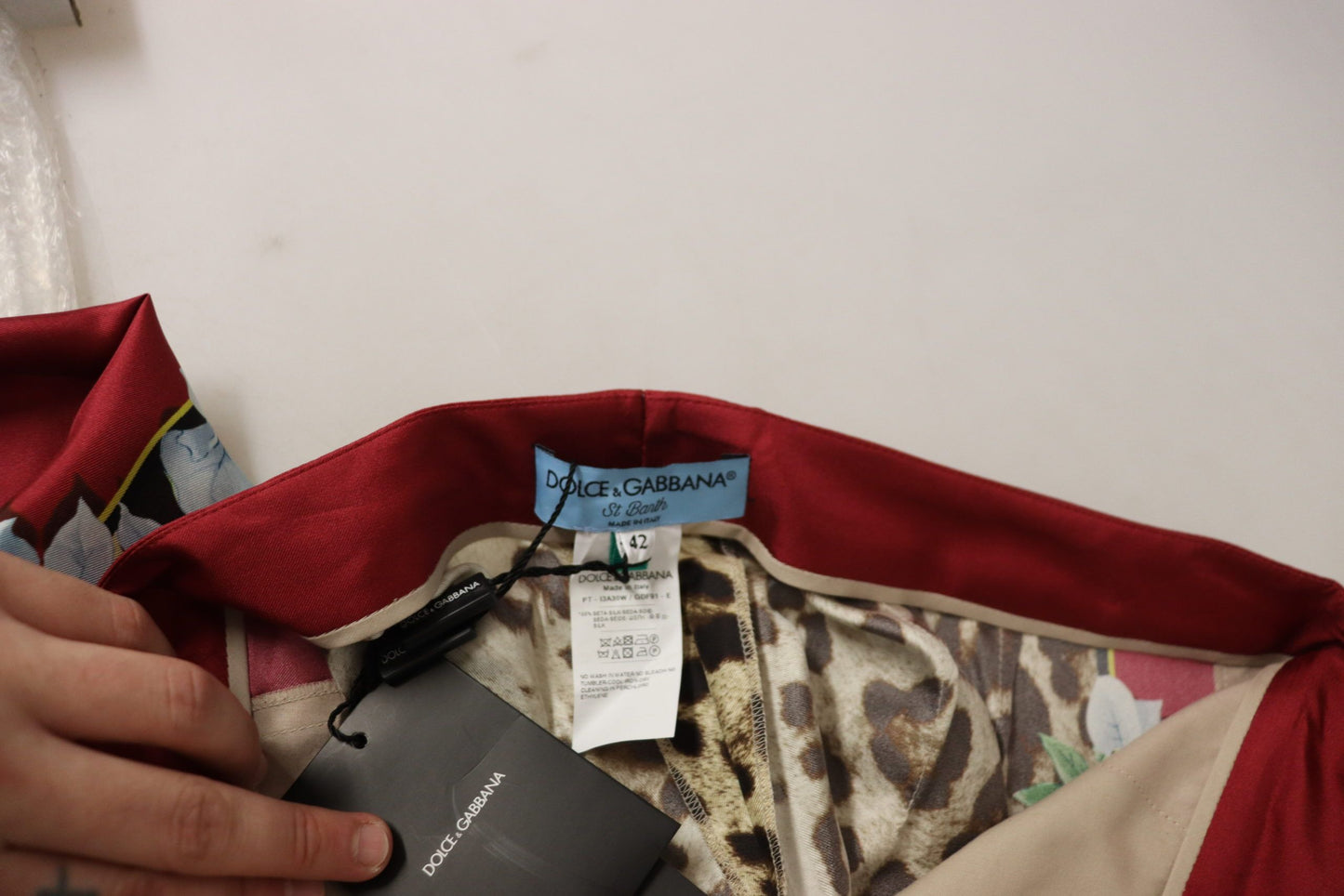 Dolce & Gabbana Multicolor Leopard Flora Printed Mid Waist Trouser Pants Dolce & Gabbana
