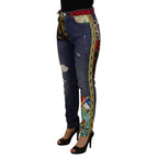 Dolce & Gabbana Blue Patchwork High Waist Denim Jeans
