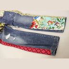 Dolce & Gabbana Blue Patchwork High Waist Denim Jeans