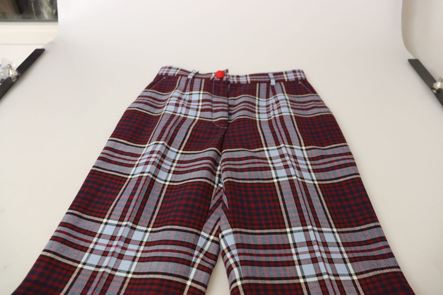 Dolce & Gabbana Gray Checked High Waist Cropped Trouser Pants Dolce & Gabbana