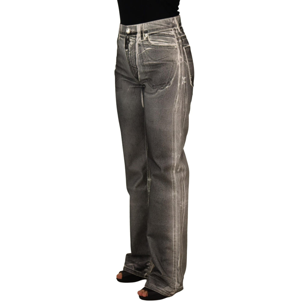 Dolce & Gabbana Grey Washed High Waist Denim Pants Cotton Jeans