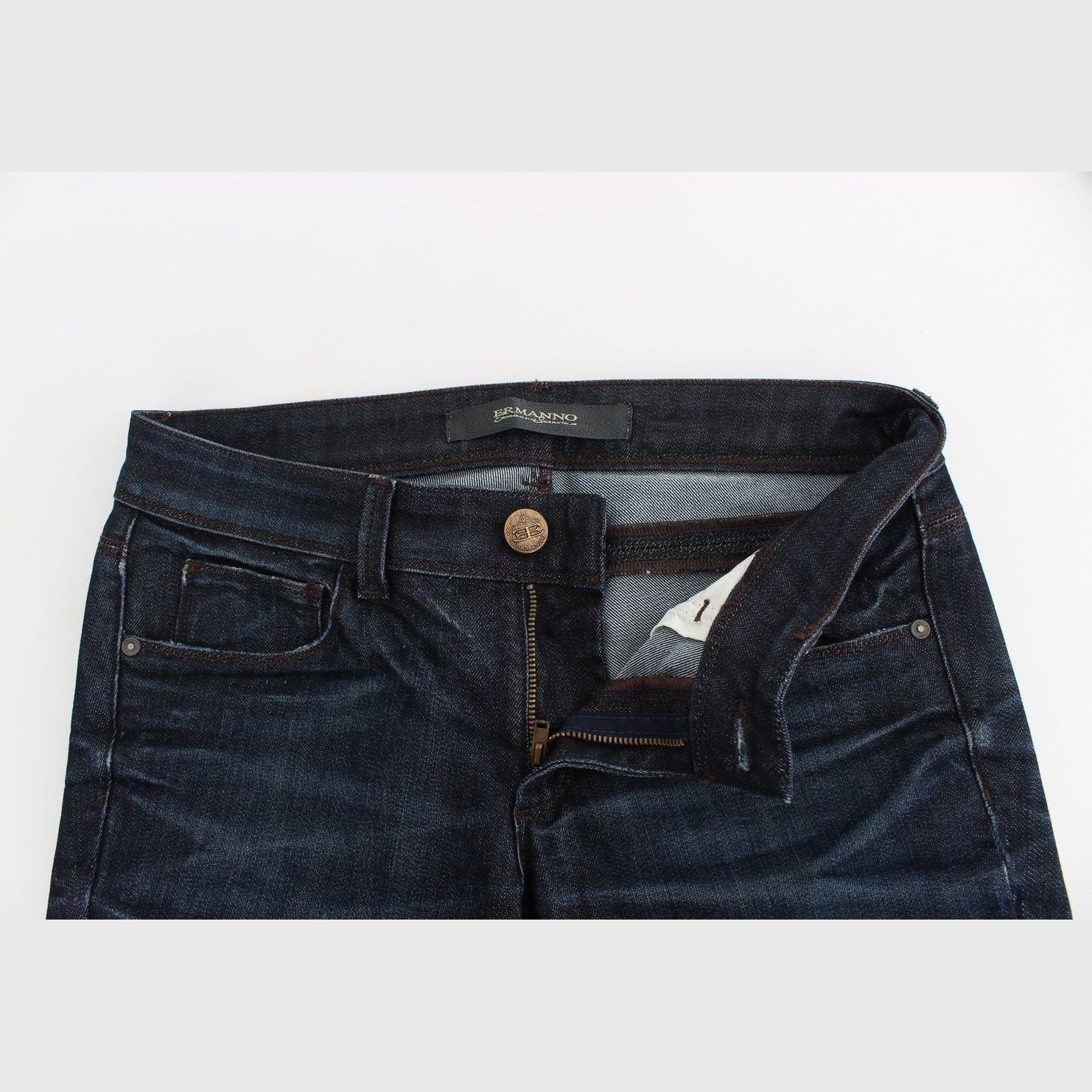 Ermanno Scervino Blue Slim Jeans Denim Pants Skinny Leg Stretch Ermanno Scervino