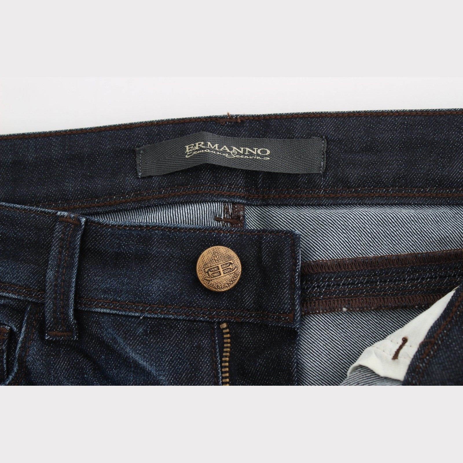 Ermanno Scervino Blue Slim Jeans Denim Pants Skinny Leg Stretch Ermanno Scervino