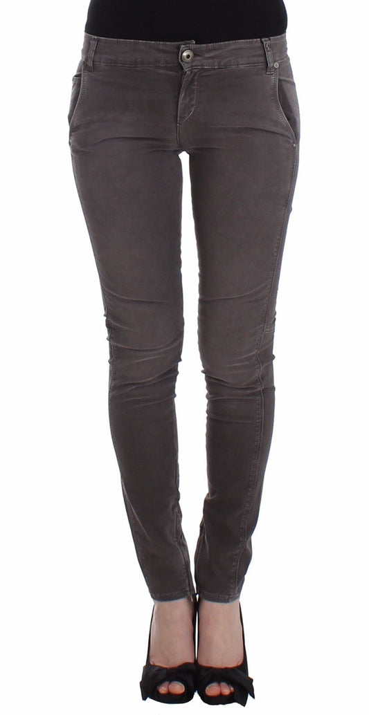 Ermanno Scervino Gray Slim Jeans Denim Pants Skinny Leg Stretch Ermanno Scervino