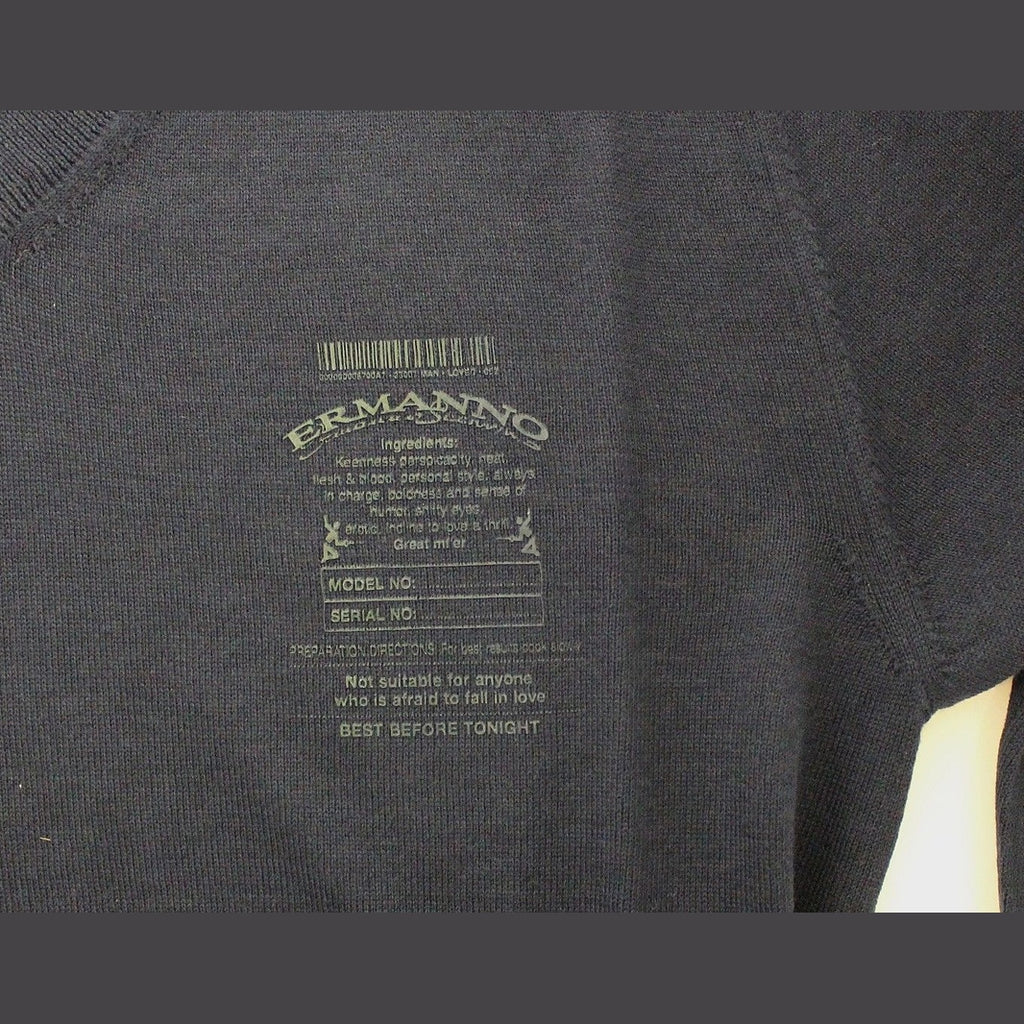 Ermanno Scervino Blue Wool Blend V-neck Pullover Sweater