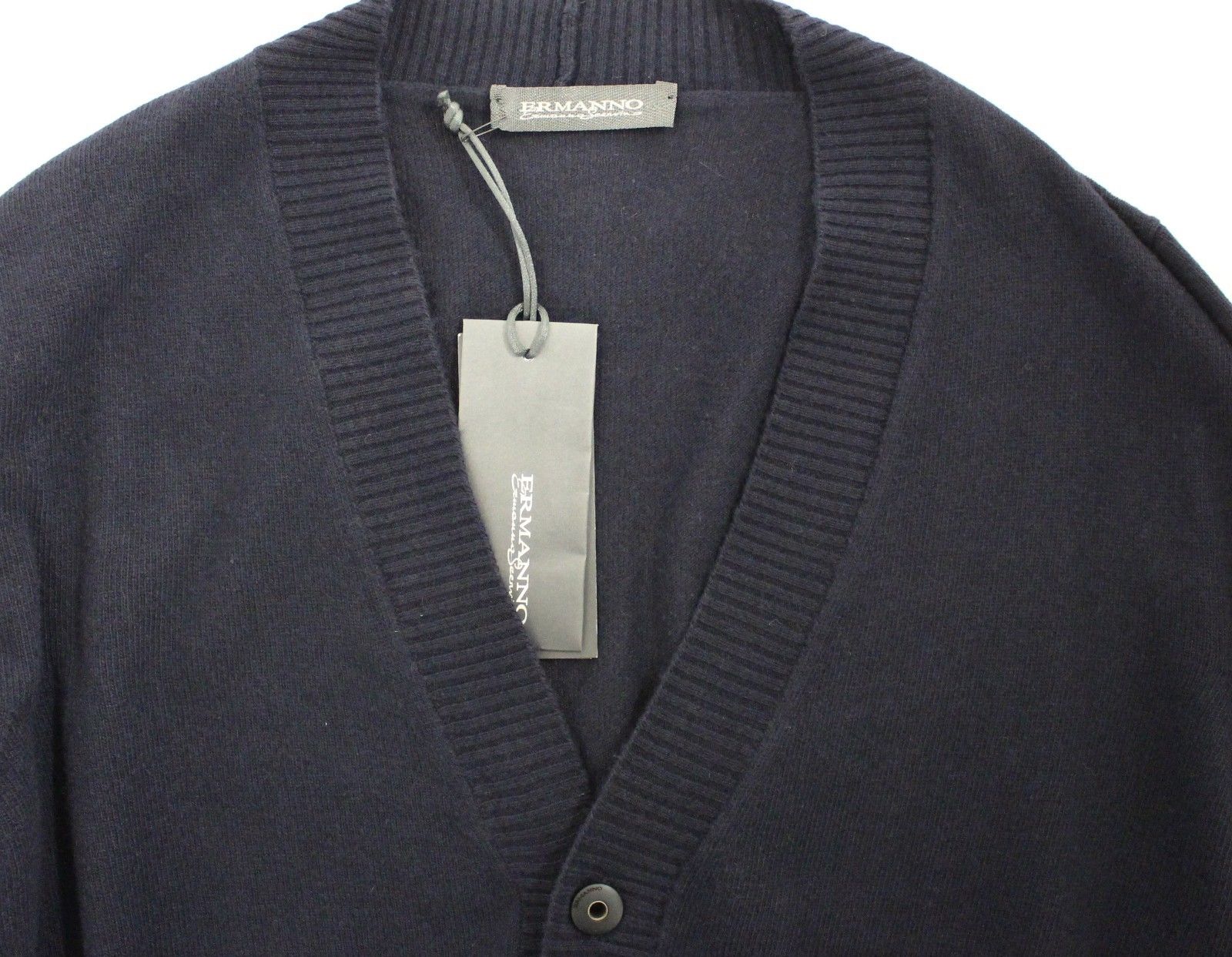 Ermanno Scervino Blue Wool Cashmere Cardigan Pullover Sweater Ermanno Scervino