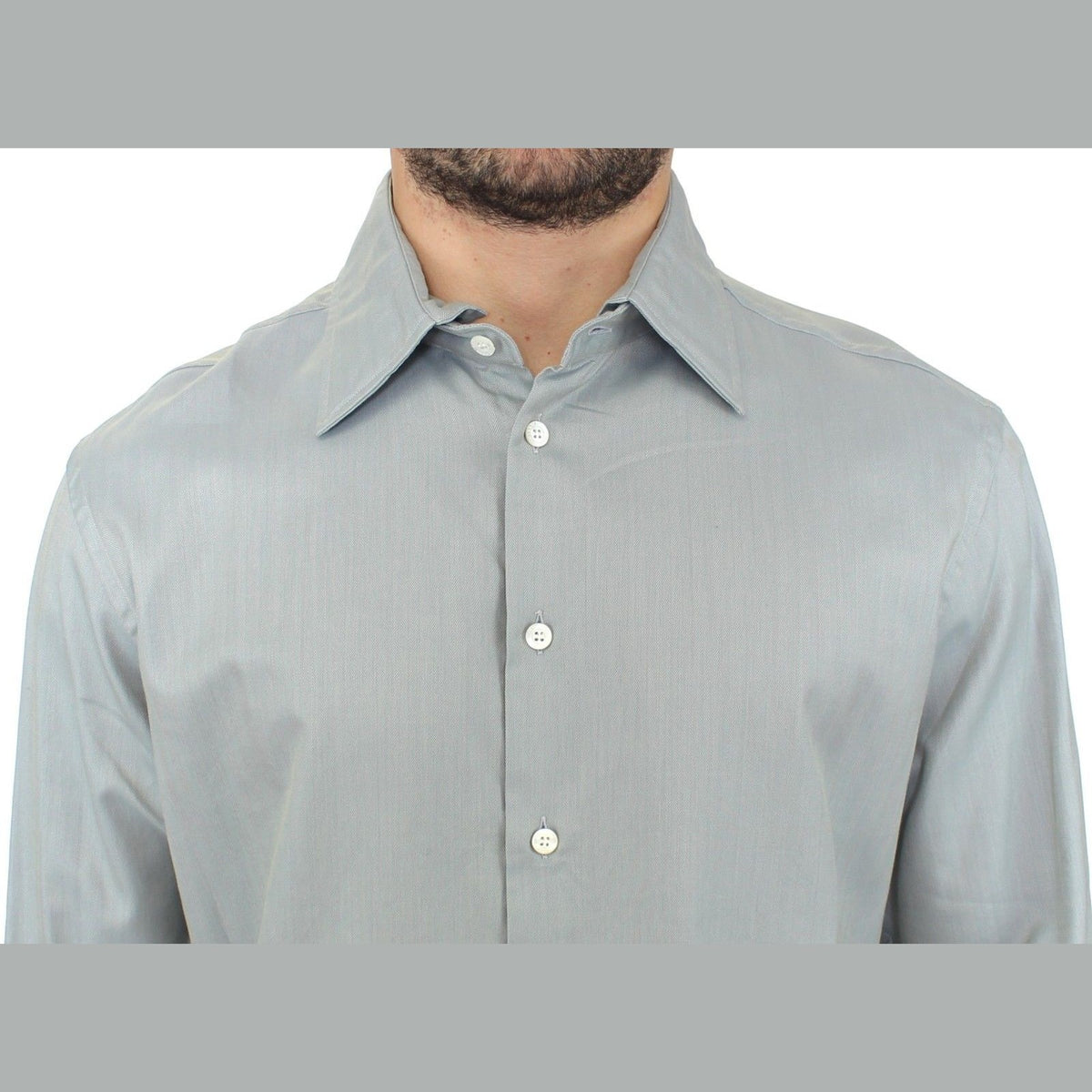 Ermanno Scervino Gray Cotton Long Sleeve Casual Shirt Top