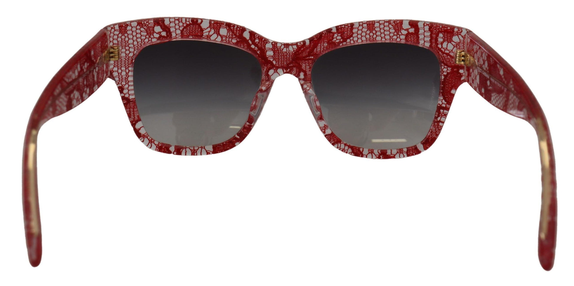 Dolce & Gabbana Red Lace Acetate Rectangle Shades DG4231F Sunglasses