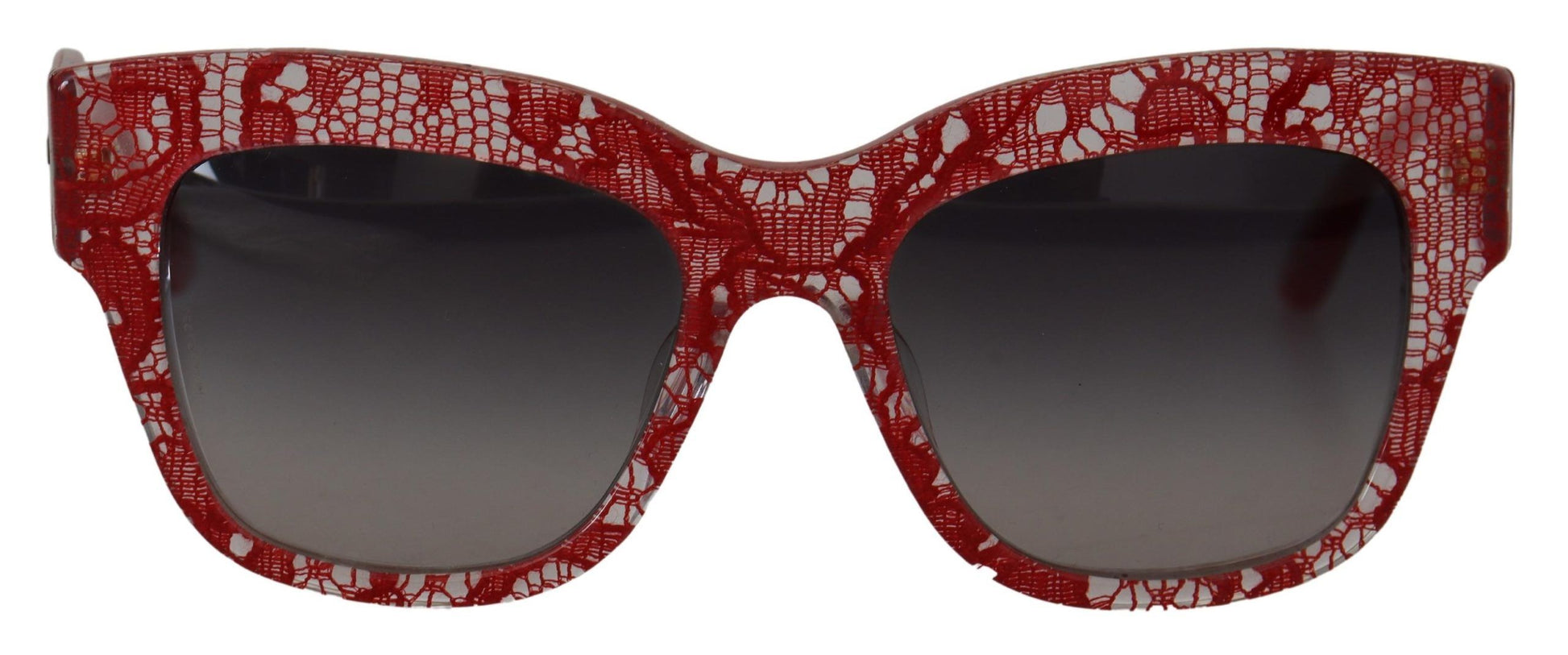 Dolce & Gabbana Red Lace Acetate Rectangle Shades DG4231F Sunglasses