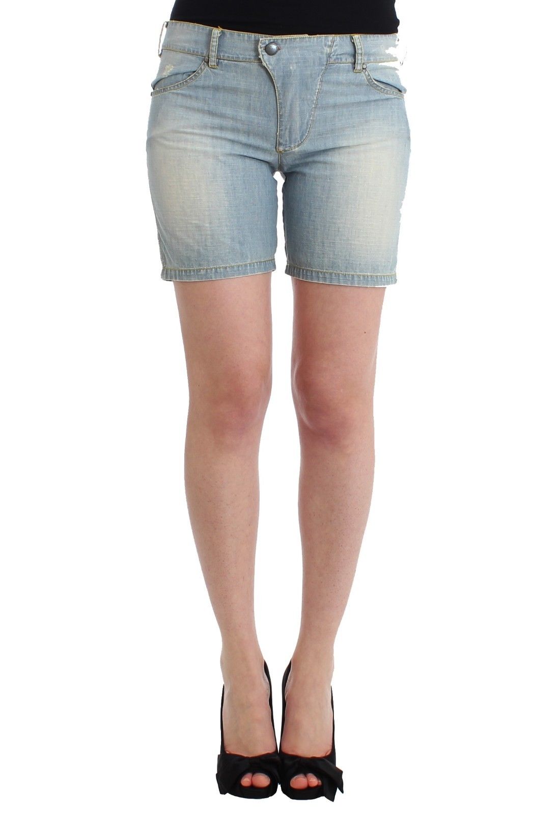 Ermanno Scervino Beachwear Blue Denim City Casual Dress Shorts Ermanno Scervino