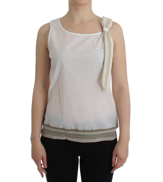 Ermanno Scervino White Top Blouse Tank Shirt Sleeveless Ermanno Scervino