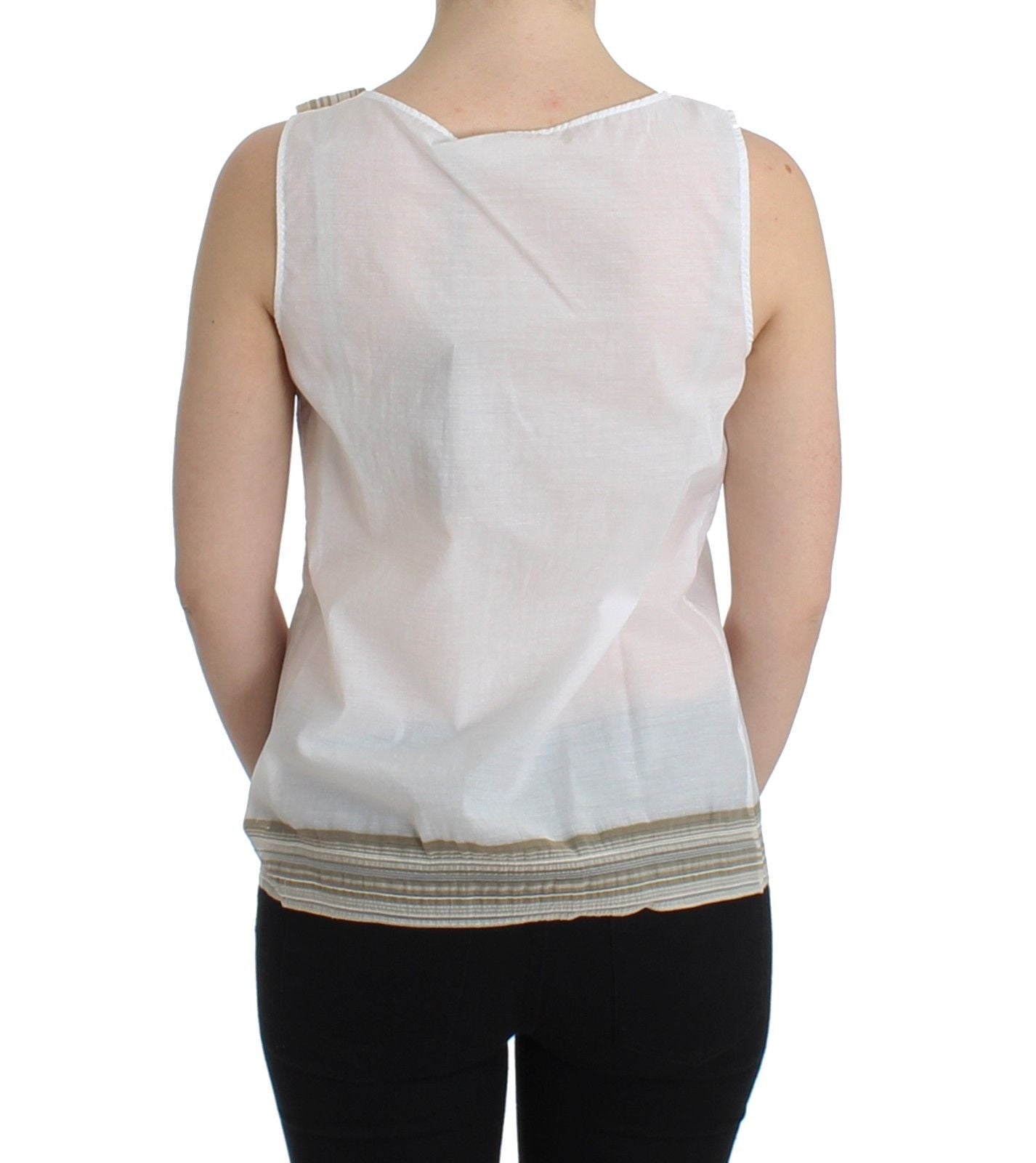 Ermanno Scervino White Top Blouse Tank Shirt Sleeveless Ermanno Scervino