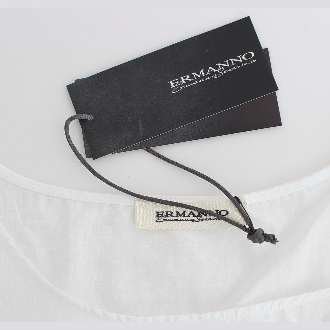 Ermanno Scervino White Top Blouse Tank Shirt Sleeveless