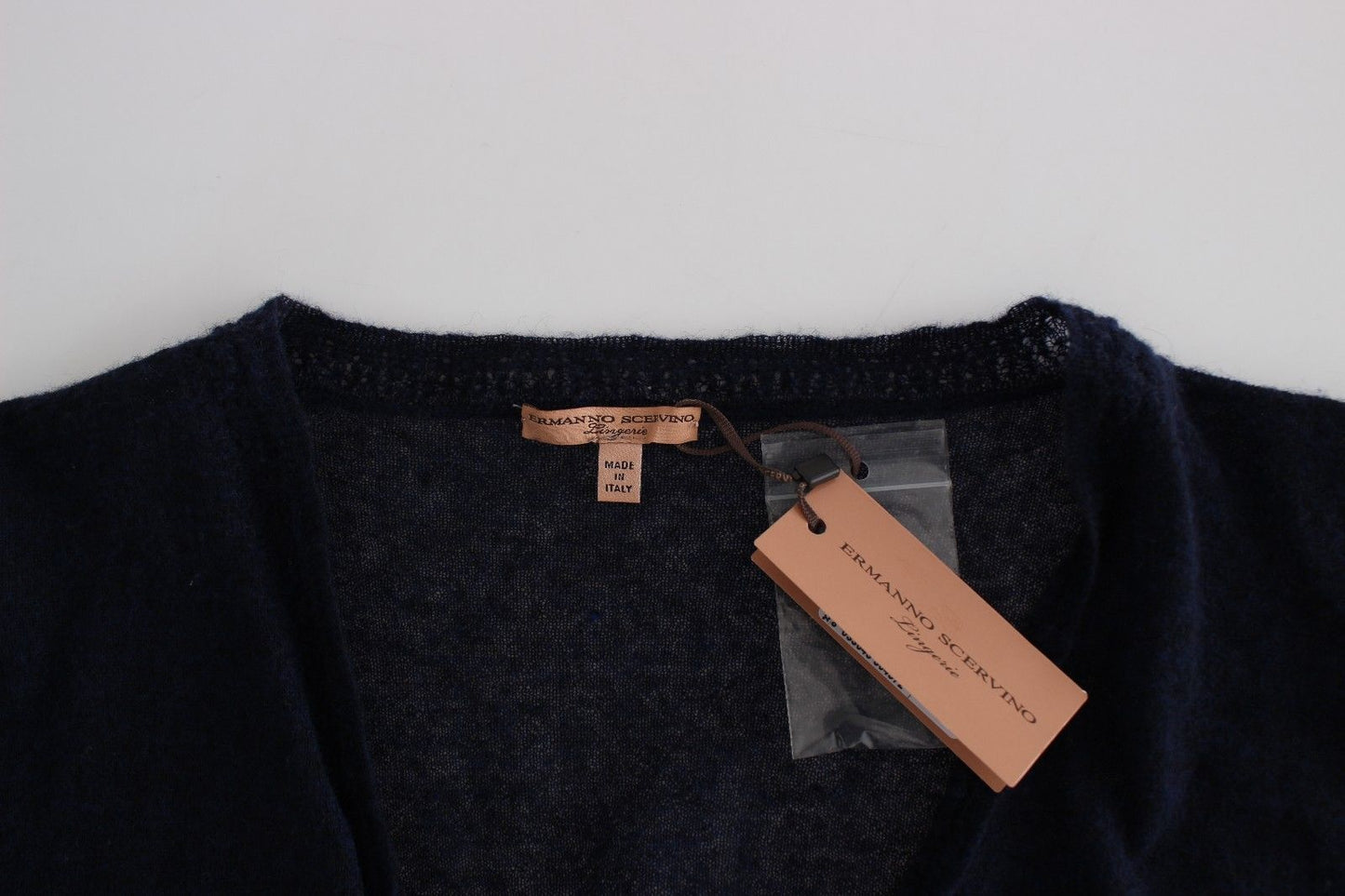 Ermanno Scervino Knit Blue Wool Sweater Cardigan Ermanno Scervino