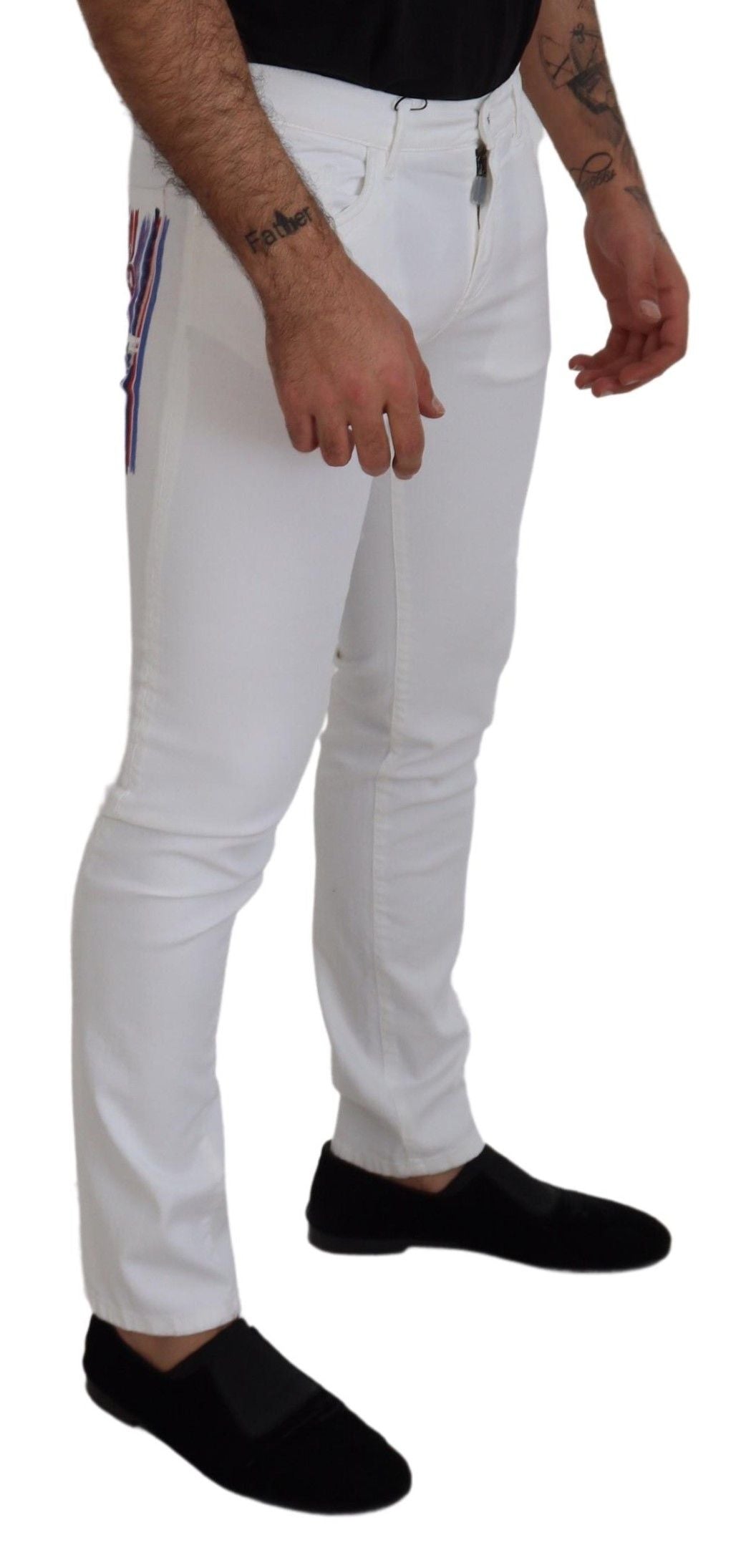 Dolce & Gabbana White Slim Skinny Stretch Cotton Denim Jeans Dolce & Gabbana
