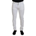 Dolce & Gabbana White Slim Skinny Stretch Cotton Denim Jeans