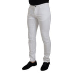 Dolce & Gabbana White Slim Skinny Stretch Cotton Denim Jeans