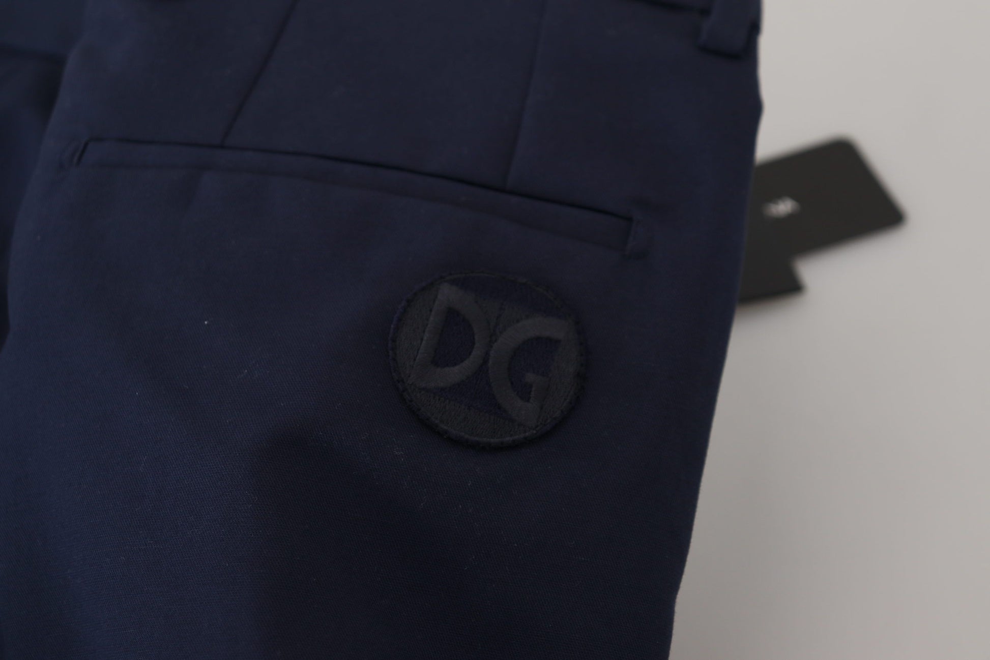 Dolce & Gabbana Blue Linen Cotton Slim Trousers Chinos Pants Dolce & Gabbana