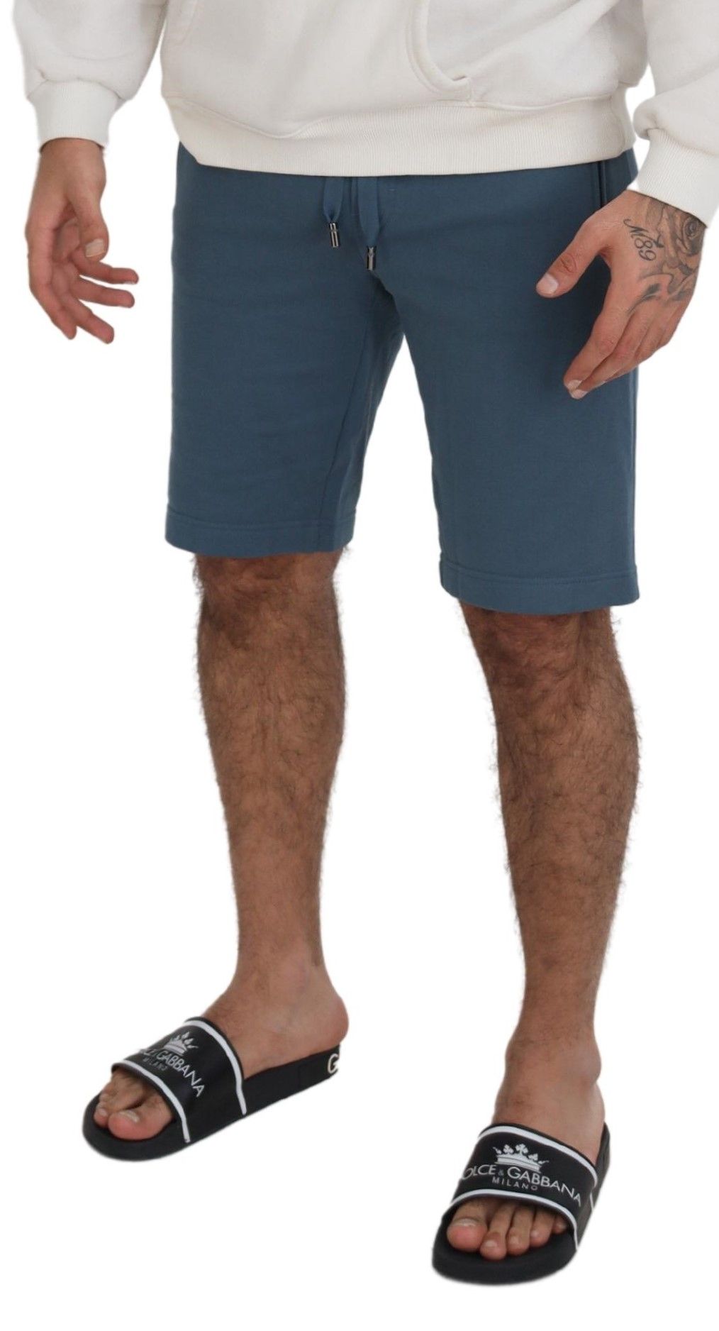 Dolce & Gabbana Blue Cotton Bermuda Casual Mens Shorts Dolce & Gabbana