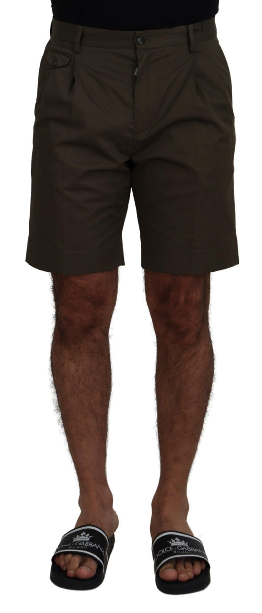 Dolce & Gabbana Green Chinos Cotton Casual Shorts Dolce & Gabbana