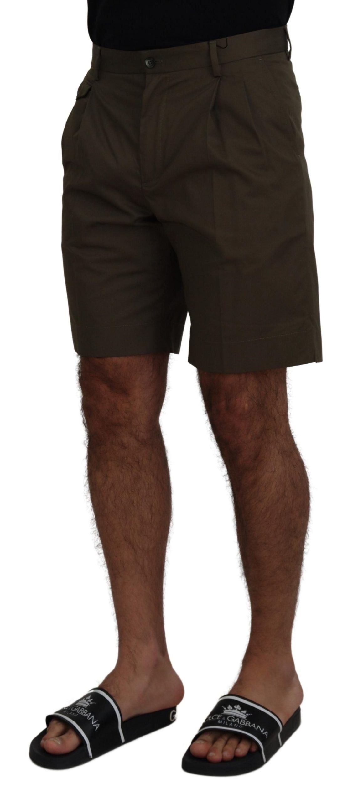 Dolce & Gabbana Green Chinos Cotton Casual Shorts Dolce & Gabbana