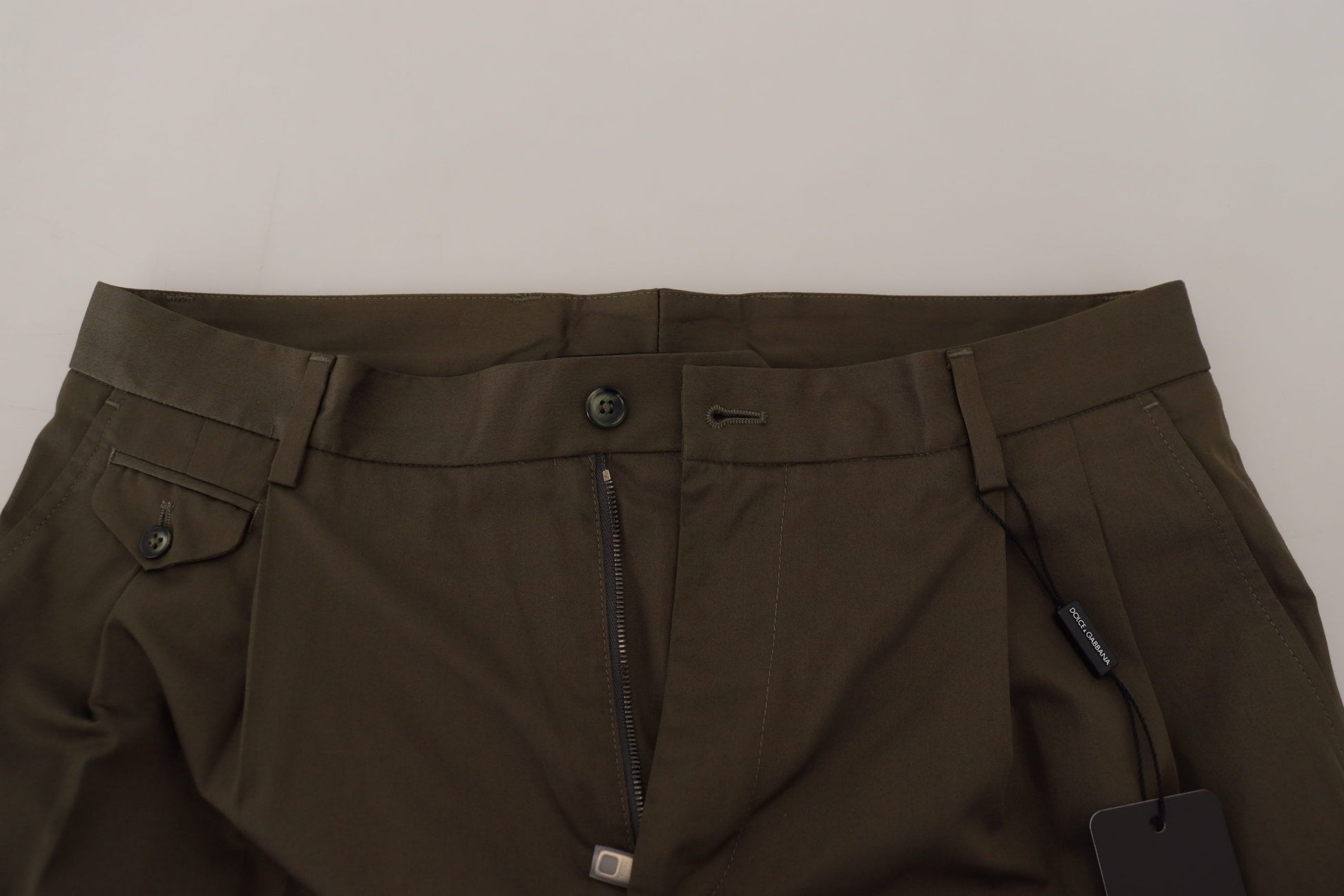 Dolce & Gabbana Green Chinos Cotton Casual Shorts Dolce & Gabbana