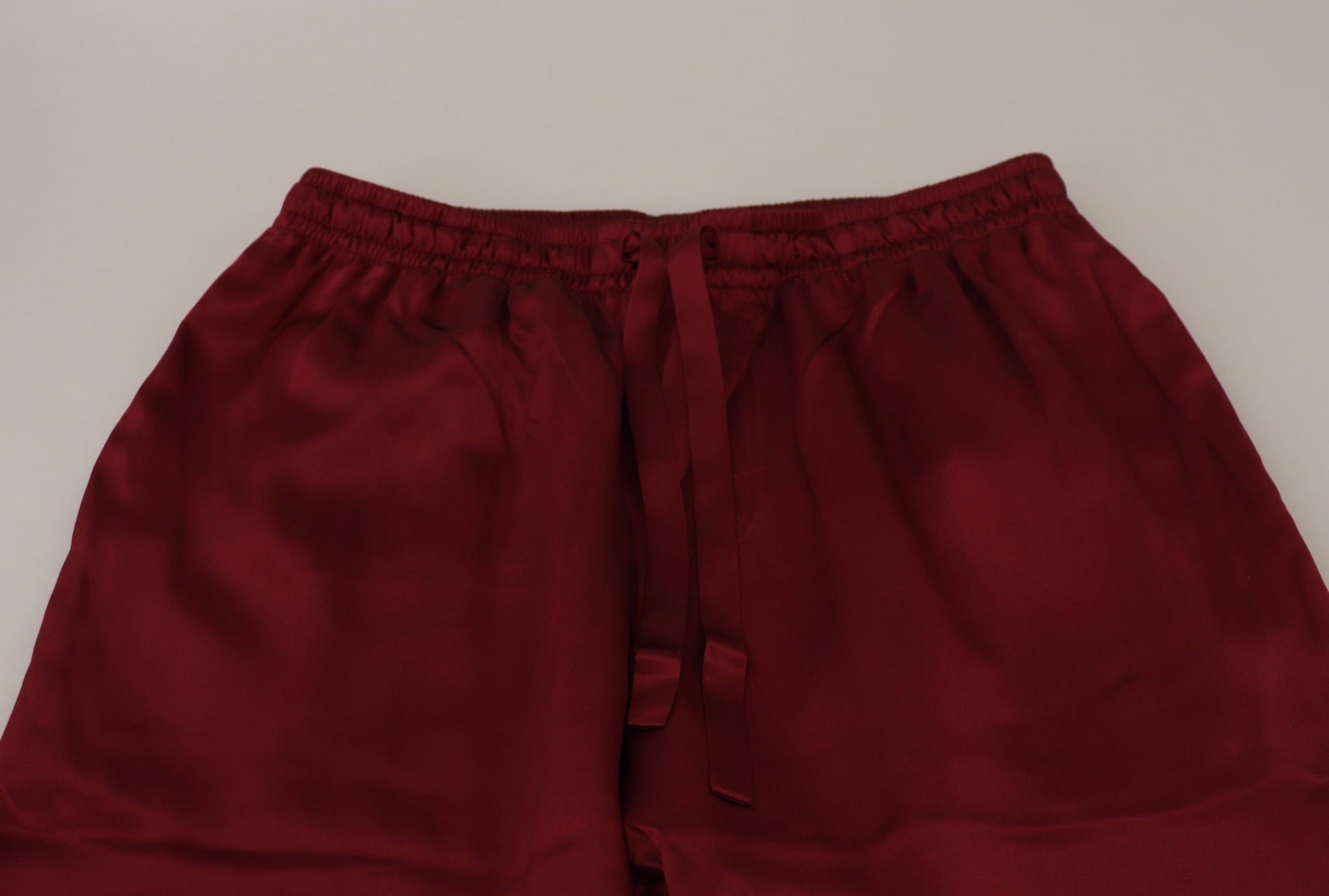 Dolce & Gabbana Bordeaux Silk DG Sleep Lounge Pants Dolce & Gabbana